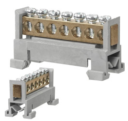 Listwa zerowa TH35 7P szara nieizolowana CB-31545