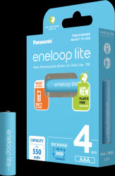 PHR4UQ-4BP-NEU eneloop lite, NiMh battery, AAA (Micro), 550 mAh, 4 pcs.