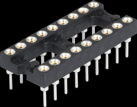 001-2-018-3-B1STF-XT0 Precision IC-Socket, 18 pin, 2,54