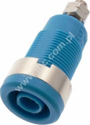 3265-BL Gniazdo bezp. 4mm, przyłącze M4, 36A, niebieski, ELECTRO-PJP, 3265BL