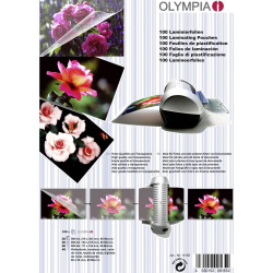 Olympia 9165 Laminate Sheets A4/A5/A6/95x60mm 80 micron 1 Set