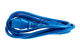 Przewód zasilania złącze A: IEC C13 złącze B: IEC C14 2m 6 A 250 V 0,75 mm2 Niebieski