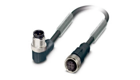 Przewód połączeniowy 2m wtyczka prosta M12-gniazdo kątowe M12 AB-C4-M12MS-2,0PVC-M12FA 22260832