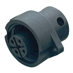 Binder 09-0212-00-04 F Panel Mnt 3&#x2B;PE Pin with Screw Termination