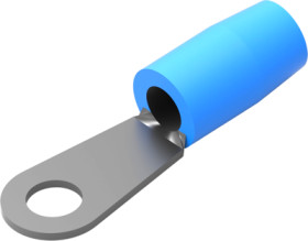 Insulated ring cable lug, 10.5-16.8 mm², AWG 6, 6.73 mm, M6, blue, 324047