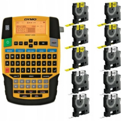 Drukarka etykiet DYMO Rhino 4200 dla elektryka, instalatora, przemysłu s0955990 + 5 taśm DYMO IND 12mm x 1,5m (żółta / czarny na