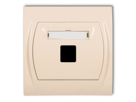 LOGO Gniazdo multimedialne pojedyncze bez modułu (standard Keystone) beżowy 1LGM-1P KARLIK