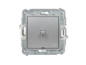 MINI Wyłącznik zwierny przycisk "światło" w stylu amerykańskim srebrny metalik 7MWPUS-5 KARLIK