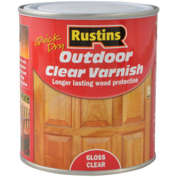 Rustins EAVG500 Quick Drying Outdoor Clear Varnish Gloss 500ml