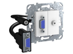 UNICA Gniazdo HD15 + mini jack biel polarna MGU5.932.18ZD SCHNEIDER ELECTRIC
