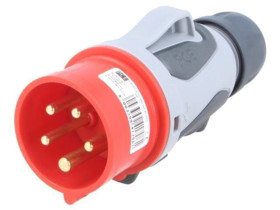 0153-6TT Złącze zasilające 3-fazowe AC, wtyk męski, 16A/400VAC, IP44
