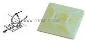 Uchwyt samoprz.do opasek 6,2mm biały CM28