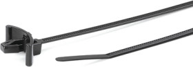 Cable tie, PA, (L x W) 100 x 2.5 mm, bundle-Ø 1.5 to 16 mm, black, UV resistant, -40 to 85 °C, 126-00417