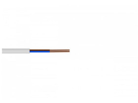Przewód OMY 2x0,75 mm2 (300/300V) oponowy mieszkaniowy biały H03VV-F (bębnowy) KAB10000061 ZAMEL