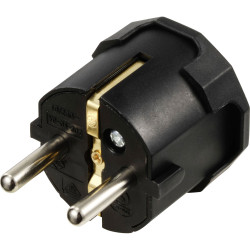 Sygonix SY-6629386 Safety plug Polypropylene Black 250 V AC