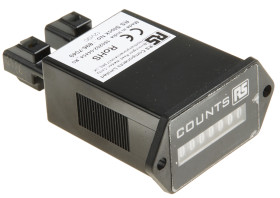 Licznik impulsów 12 V DC Resetowanie Bez resetowania RS PRO Cyfrowe 7-cyfrowy Licznik impulsów