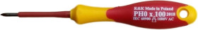 Wkrętak krzyżowy izolowany 1000V PH0x60 Narzędzia dla elektryka Śrubokręt krzyżowy izolowany 1000V do pracy pod napięciem