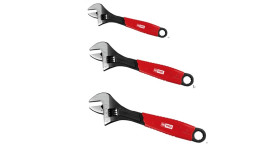 Klucz nastawny angielski RS PRO Klucz nastawny dł. 160 mm, 210 mm, 260 mm rozstaw: 24 mm, 30 mm, 34 mm Stal