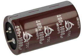 Kondensator; SNAP-IN; elektrolityczny; 1000uF; 400V; TDC; TDC400VS1000M; 20%; fi 35x60mm; 10mm; przewlekany (THT); luzem; -25...