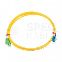 Patchcord światłowodowy FO SM LC/UPC-SC/APC duplex 9/125 G.657A1 2.8mm LSZH żółty 2m PFOT
