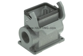 Obudowa złączy dużej mocy HARTING Montaż powierzchniowy rozmiar 10B Wpust boczny rozmiar gwintu M25 x 2