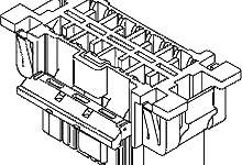 Molex Obudowa złącza pin żeńskiego na kabel Wymiary siatki: 4.00 mm 511541600 1 szt. paleta