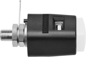 Quick pressure clamp, white, 30 VAC/60 VDC, 16 A, solder connection/cable lug, nickel-plated, SDK 504 / WS