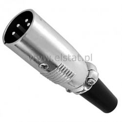 Wtyk mikrofonowy męski nikiel 4pin na kabel