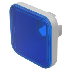 Soczewki do wskaźników, 70-921, Niebieski, Kwadratowy, długość: 15.4