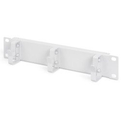 Cable routing panel, 1 U, 3x cable rings, (W x H x D) 254 x 45 x 5 mm, light gray, DN-10 ORG-1U