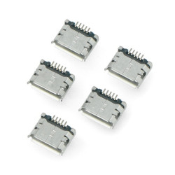 Gniazdo microUSB typu B - SMD - 5szt.