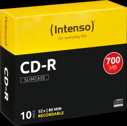 1001622 Intenso CD-R 700 MB/80 min, 10x SlimCase