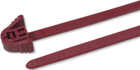 Cable tie, releasable, PA, (L x W) 305 x 4.7 mm, bundle-Ø 16 to 80 mm, red, -40 to 85 °C, 115-00043