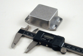 Aluminum die cast enclosure, (L x W x H) 121 x 95 x 57 mm, black (RAL 9005), IP54, 1590PPBK