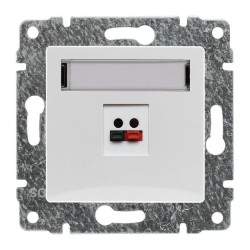 VENA Gniazdo głośnikowe pojedyncze stereofoniczne bez ramki przekrój przewodów do 15 mm2 510272