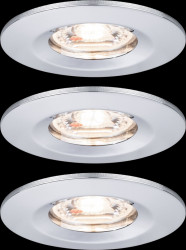 94303 Nova mini coin recessed light, 3 x 4 W, 2700 K, chrome
