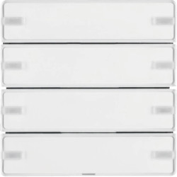 KNX e/s Q.x Przycisk 4-kr z polem opisowym, diodami LED RGB i czujnikiem temperatury, biały 80144329