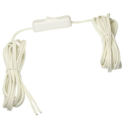 Wyłącznik przelotowy 2A 250V AC z kablem 2.8m biały