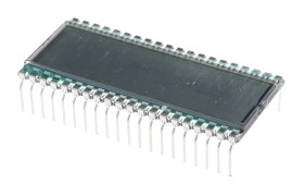 Wyświetlacz monochromatyczny LCD, , 7-segmentowy, podświetlanie LED, RS PRO