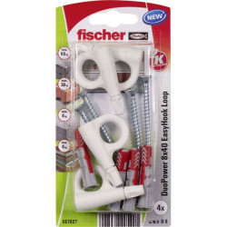 Fischer 557927 DuoPower EasyHook Set turns screws into versatile hooks