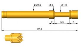 Igła wysokoprądowa HSS 120 306 230 A 2202 raster 4mm (160mil)