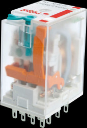 R4N-2014-23-1012-WT R4N industrial relay, 12 V DC, 4 changeover contacts