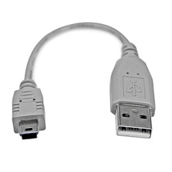Kabel USB Złącze A USB A Złącze B Micro USB typu B dł. 150mm Kabel USB-A do USB Micro-B USB 2.0 kolor: Szary