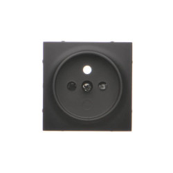 Simon 54 Pokrywa gniazda pojedynczego z przesłonami czarny mat DGZ1ZP/49