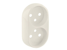 VALENA ALLURE Plakietka kremowa gniazda podwójne 2x2P+Z 753996 LEGRAND