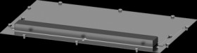 Bottom plate, with cable entry, steel, (W x H x D) 600 x 25.5 x 400 mm, 8PQ2306-4BA06