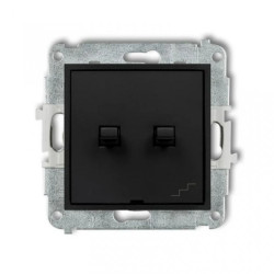 MINI Łącznik pojedynczy ze schodowym (wspólne zasilanie) w stylu amerykańskim czarny mat 12MWPUS-10.1