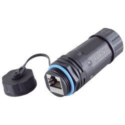 BKL 10121208 RJ45 Connector CAT 6 IP68 short outdoor Black 8-pin