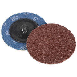 Sealey PTCQC5080 Quick Change Sanding Disc &#xD8;50mm 80Grit Pack of 10