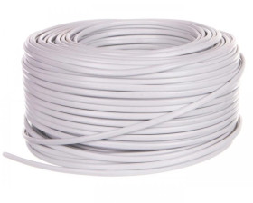 Przewód płaski H03VVH2-F (OMYp) 2x0,75 biały /25m/